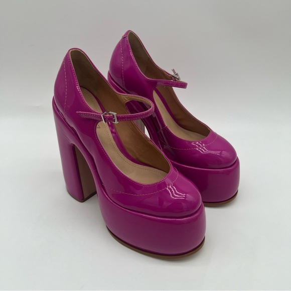 SCHUTZ Women’s Zayne Patent Pump Pink Size 7 - Picture 2 of 10